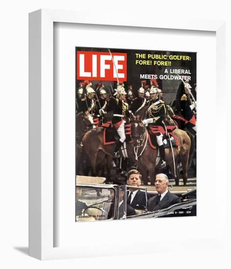 LIFE Kennedy in Paris 1961-null-Framed Premium Giclee Print