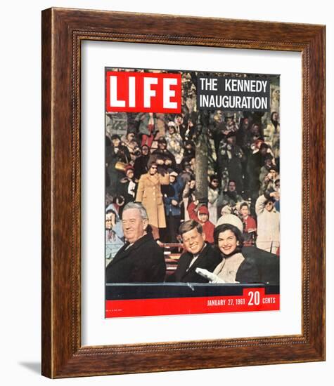 LIFE Kennedy Inauguration 1961-null-Framed Premium Giclee Print