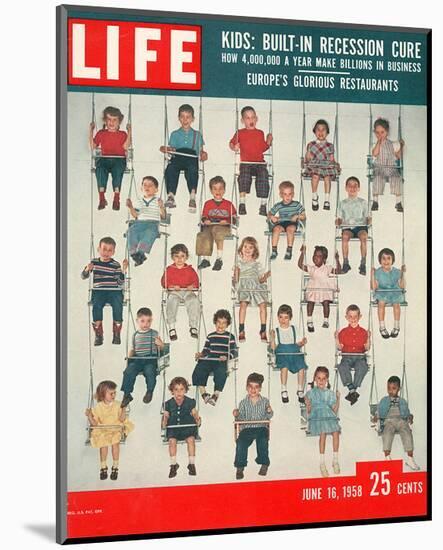 LIFE Kids-Recession Cure 1958-null-Mounted Art Print