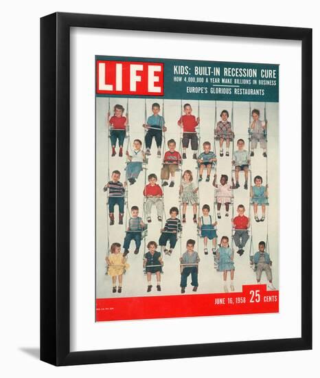 LIFE Kids-Recession Cure 1958-null-Framed Art Print