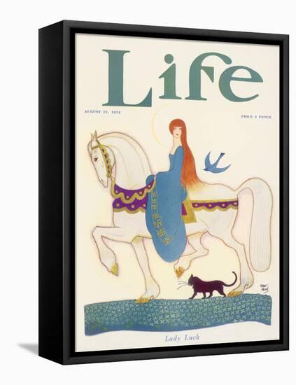 Life, Lady Luck 1924-Rea Irvin-Framed Stretched Canvas