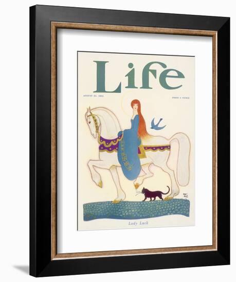 Life, Lady Luck 1924-Rea Irvin-Framed Art Print