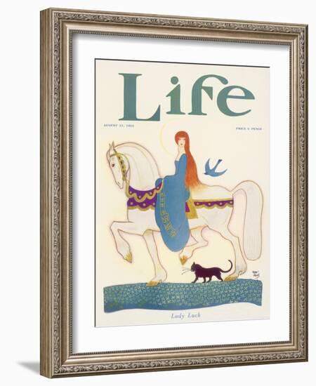 Life, Lady Luck 1924-Rea Irvin-Framed Art Print