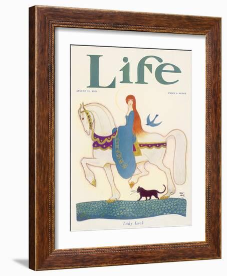 Life, Lady Luck 1924-Rea Irvin-Framed Art Print