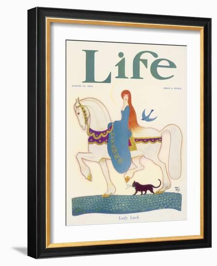 Life, Lady Luck 1924-Rea Irvin-Framed Art Print