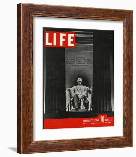 LIFE Lincoln Memorial 1946-null-Framed Art Print