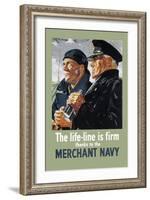 Life-Line is Firm, Thanks to the Merchant Navy-null-Framed Art Print