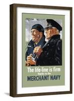 Life-Line is Firm, Thanks to the Merchant Navy-null-Framed Art Print