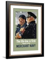Life-Line is Firm, Thanks to the Merchant Navy-null-Framed Art Print