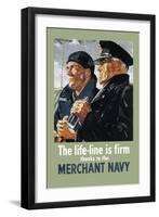 Life-Line is Firm, Thanks to the Merchant Navy-null-Framed Art Print