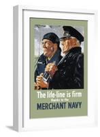 Life-Line is Firm, Thanks to the Merchant Navy-null-Framed Art Print