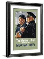 Life-Line is Firm, Thanks to the Merchant Navy-null-Framed Art Print