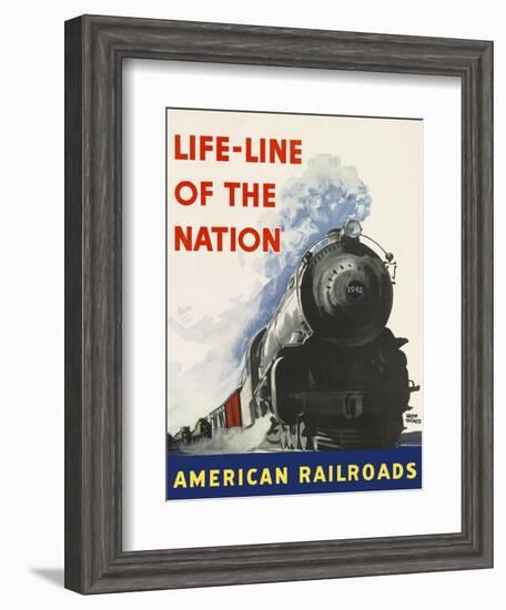 Life-Line of the Nation American Railroads-null-Framed Giclee Print