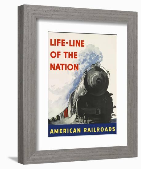 Life-Line of the Nation American Railroads-null-Framed Giclee Print