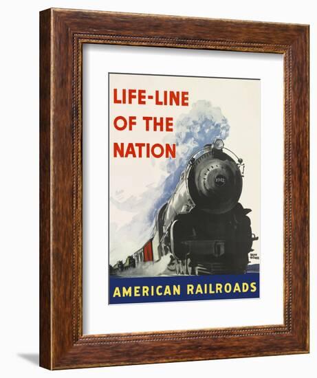 Life-Line of the Nation American Railroads-null-Framed Giclee Print