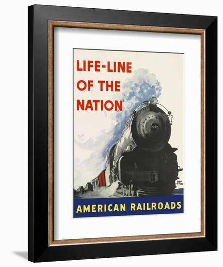 Life-Line of the Nation American Railroads-null-Framed Giclee Print