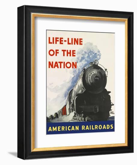 Life-Line of the Nation American Railroads-null-Framed Giclee Print