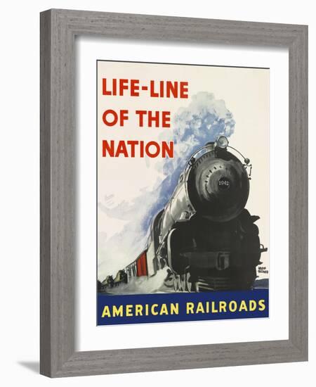 Life-Line of the Nation American Railroads-null-Framed Giclee Print