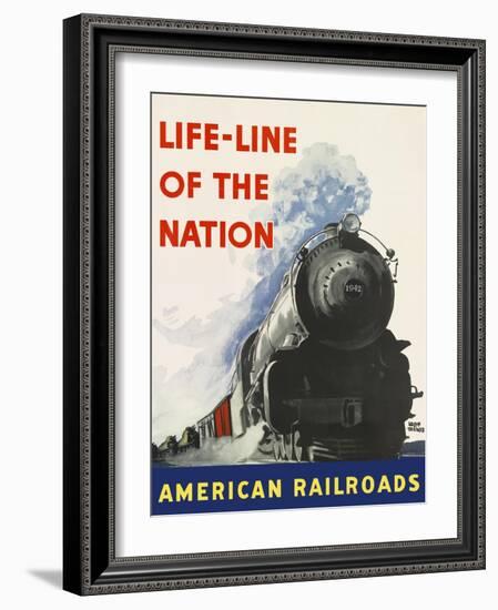 Life-Line of the Nation American Railroads-null-Framed Giclee Print