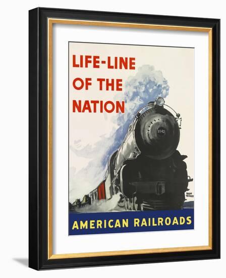 Life-Line of the Nation American Railroads-null-Framed Giclee Print