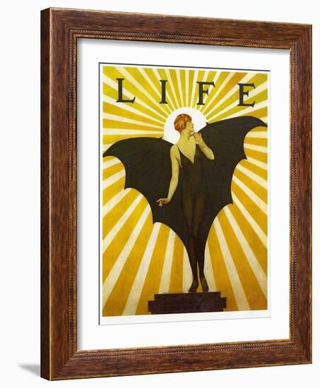 Life Magazine Cover Bat Girl Yellow-Vintage Apple Collection-Framed Giclee Print