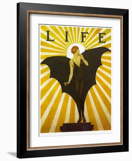 Life Magazine Cover Bat Girl Yellow-Vintage Apple Collection-Framed Giclee Print