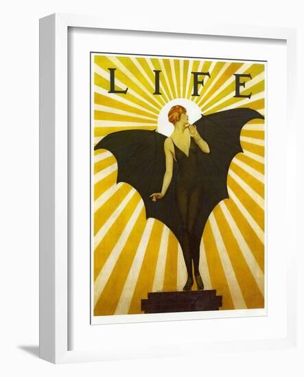 Life Magazine Cover Bat Girl Yellow-Vintage Apple Collection-Framed Giclee Print