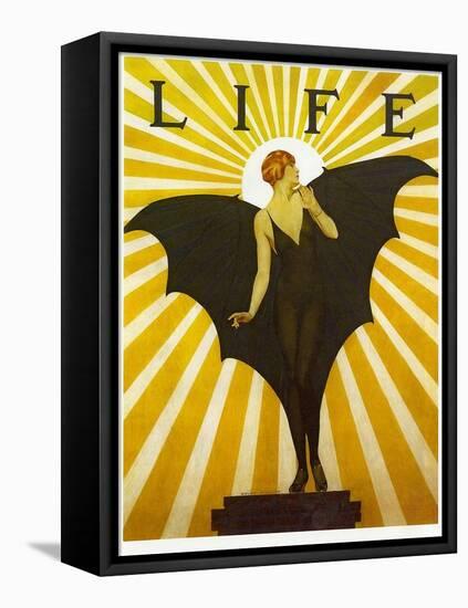 Life Magazine Cover Bat Girl Yellow-Vintage Apple Collection-Framed Premier Image Canvas