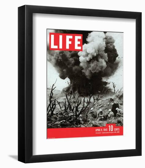 LIFE Marines Iwo Shima action-null-Framed Art Print