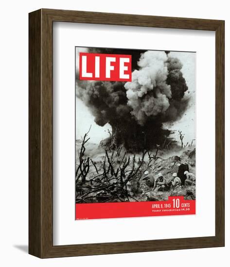 LIFE Marines Iwo Shima action-null-Framed Art Print