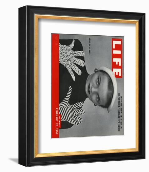 LIFE News in Gloves 1952-null-Framed Premium Giclee Print