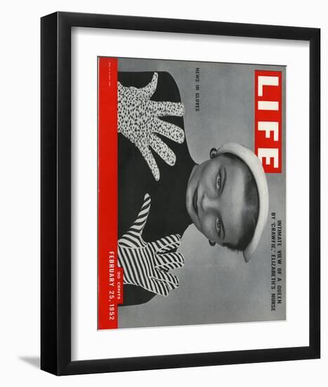 LIFE News in Gloves 1952-null-Framed Art Print