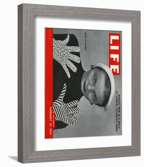 LIFE News in Gloves 1952-null-Framed Art Print