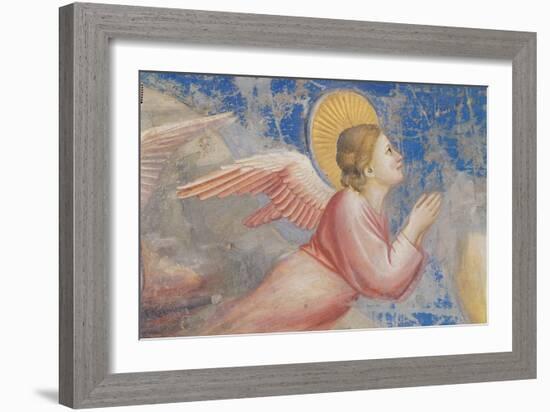Life of Christ, Angel at the Nativity-Giotto di Bondone-Framed Art Print