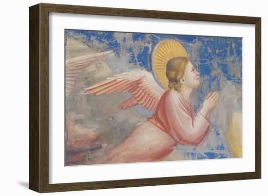 Life of Christ, Angel at the Nativity-Giotto di Bondone-Framed Art Print