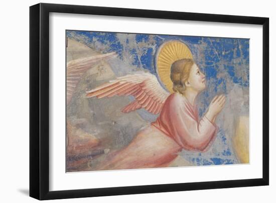 Life of Christ, Angel at the Nativity-Giotto di Bondone-Framed Art Print