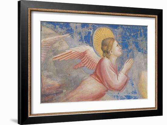 Life of Christ, Angel at the Nativity-Giotto di Bondone-Framed Art Print