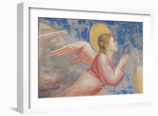 Life of Christ, Angel at the Nativity-Giotto di Bondone-Framed Art Print