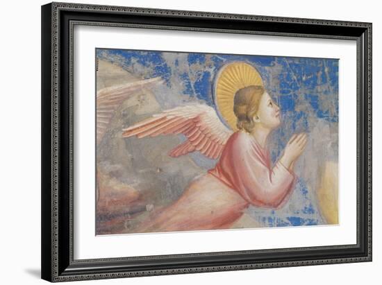 Life of Christ, Angel at the Nativity-Giotto di Bondone-Framed Art Print