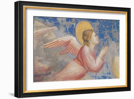 Life of Christ, Angel at the Nativity-Giotto di Bondone-Framed Art Print