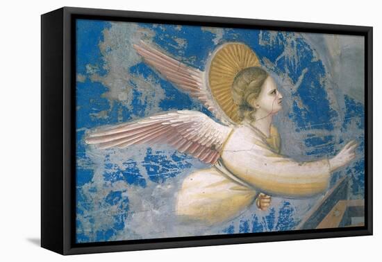 Life of Christ, Angel at the Nativity-Giotto di Bondone-Framed Stretched Canvas