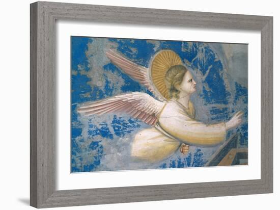 Life of Christ, Angel at the Nativity-Giotto di Bondone-Framed Art Print