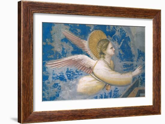 Life of Christ, Angel at the Nativity-Giotto di Bondone-Framed Art Print