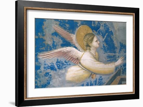 Life of Christ, Angel at the Nativity-Giotto di Bondone-Framed Art Print