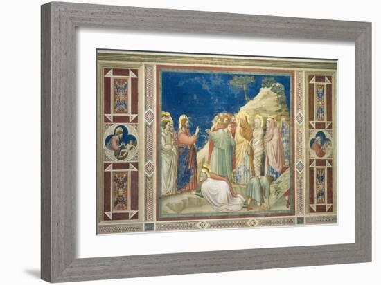 Life of Christ, Raising of Lazarus-Giotto di Bondone-Framed Art Print