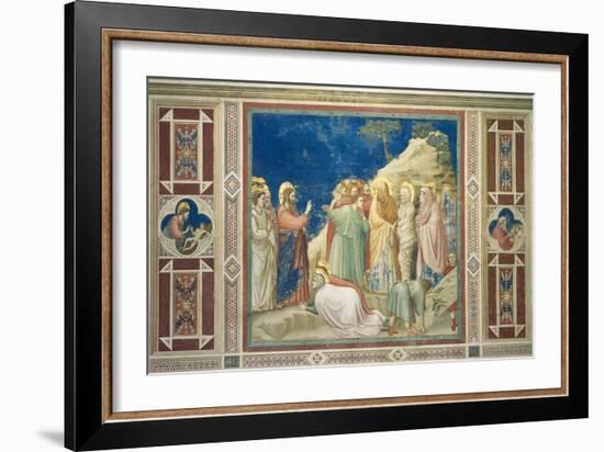 Life of Christ, Raising of Lazarus-Giotto di Bondone-Framed Art Print