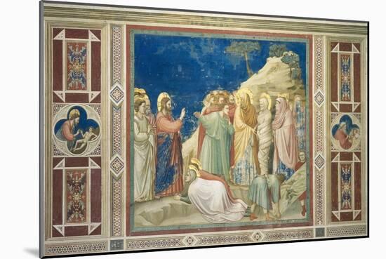 Life of Christ, Raising of Lazarus-Giotto di Bondone-Mounted Art Print