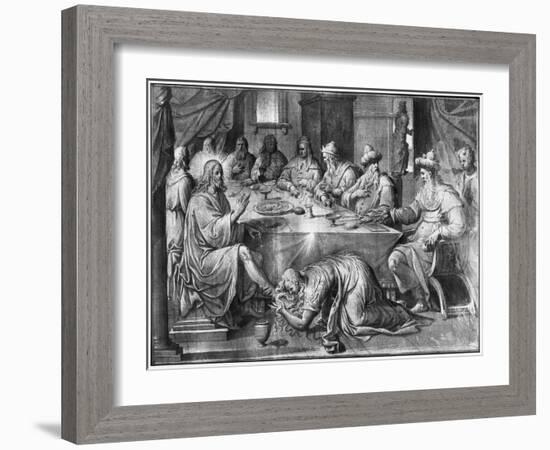 Life of Christ, the Meal at the House of Simon the Pharisee-Henri Lerambert-Framed Giclee Print