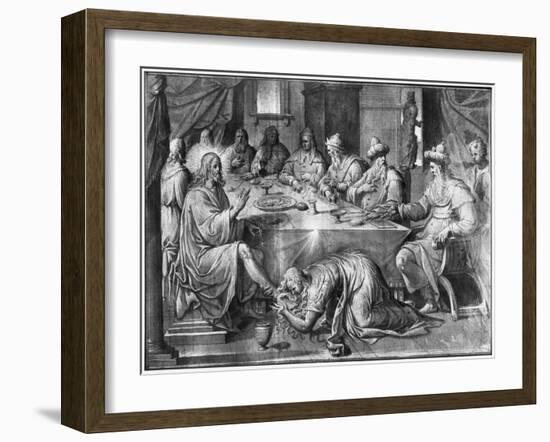 Life of Christ, the Meal at the House of Simon the Pharisee-Henri Lerambert-Framed Giclee Print