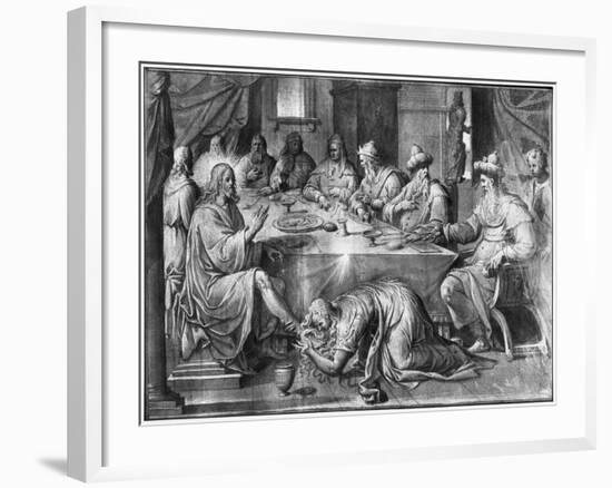 Life of Christ, the Meal at the House of Simon the Pharisee-Henri Lerambert-Framed Giclee Print